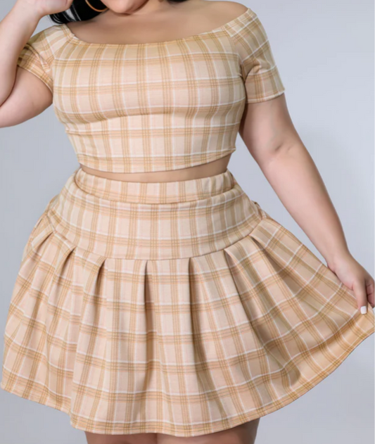 Orange skirt set