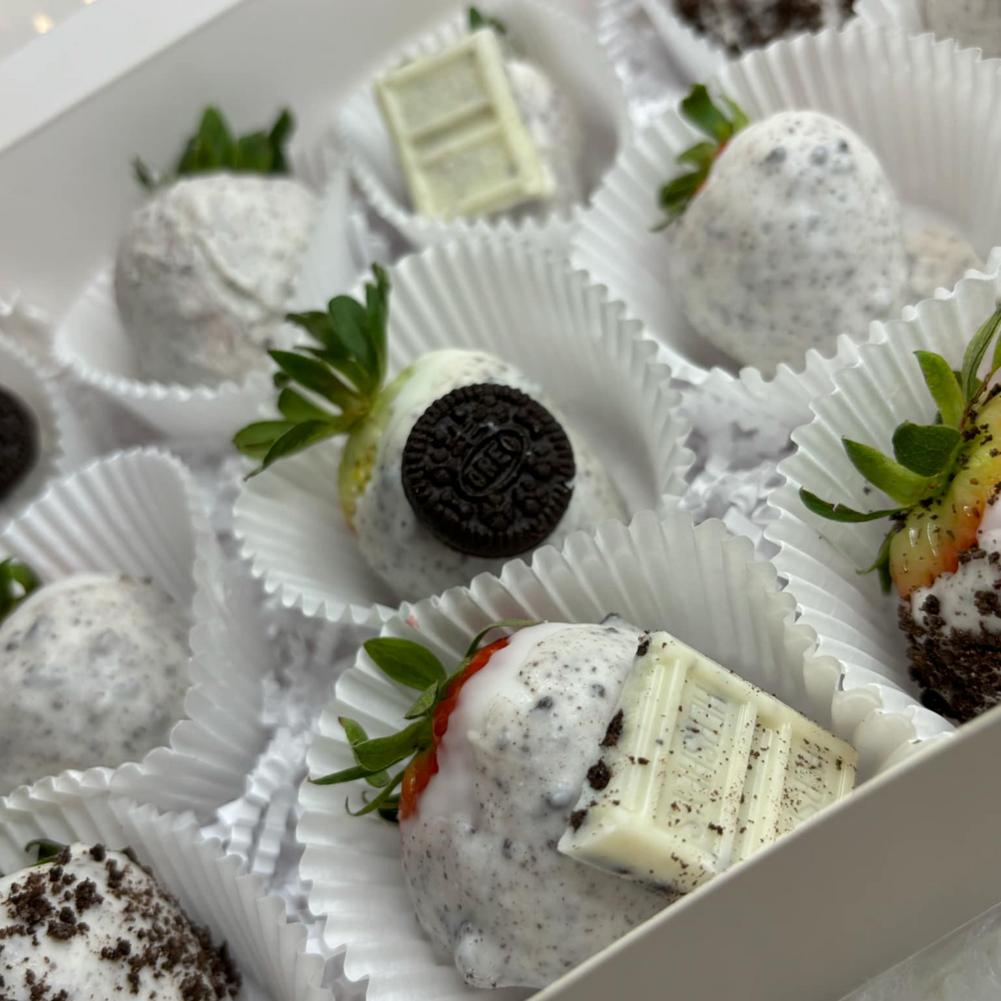 Cookies and cream chocolate covered strawberry